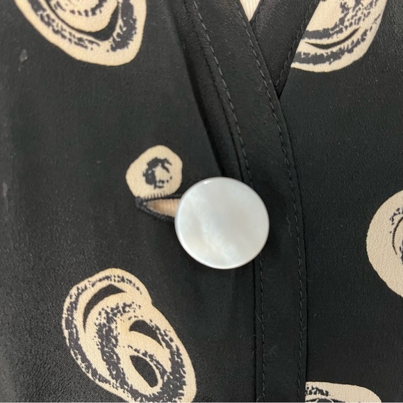 Louis Feraud US12 42 Vintage Cap Sleeve black circle dot 0128 - Picture 4 of 15